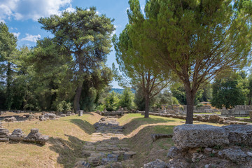 Council house vouleyterion was the meeting building got the Olympic council in the archaeological site of Olympia in Peloponnese, Greece