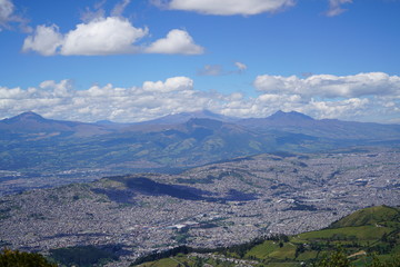 Fototapeta premium landscape with mountains and clouds Ecuador