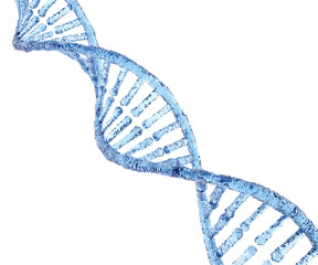 Ice DNA isolated on white background. 3D render