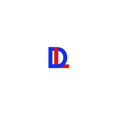 Letter DL  Blue and Red