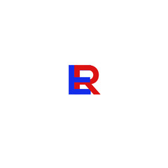 Letter ER  Blue and Red
