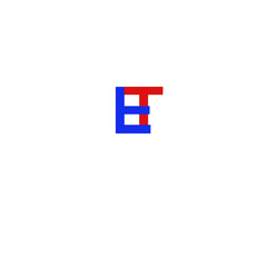 Letter ET Blue and Red