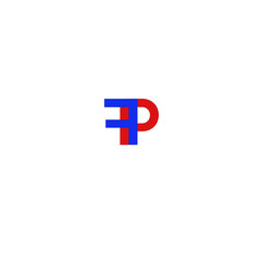 Letter FP Red and Blue