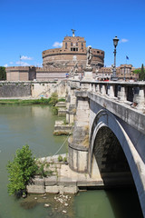 Rome, Italy, Europe - August 18, 2015: Castel Sant Angelo in a summer day.