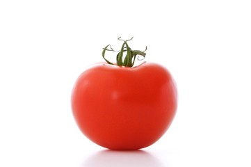 red tomato isolated on white background