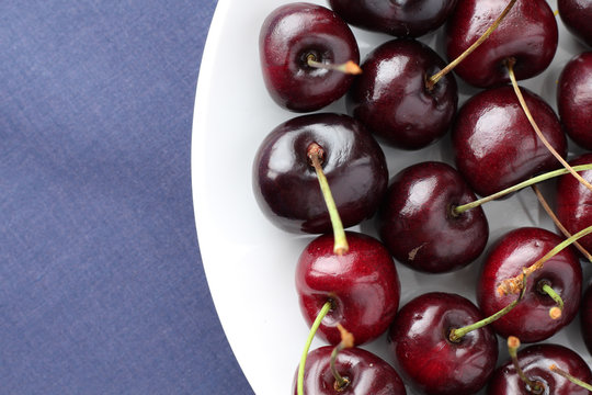 Cherries on a plate