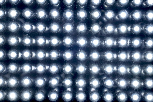 Led panel in fluorescent light close up 