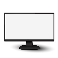 Modern monitor on a white background. Vector illustration