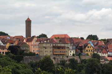 Fototapeta premium Town of Rothenburg ob der Tauber, Germany. Panorama of the city