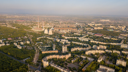 Fototapeta na wymiar Panel city aerial
