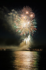 fireworks over the river