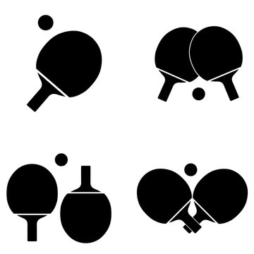 Ping pong icon, logo on white background