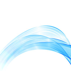Obraz premium Vector abstract background with soft blue waves. Background for presentation, booklet, leaflet.