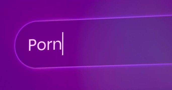 Word Porn Written In Search Bar. Close Up View Of A Computer Monitor Screen - DCi 4K Resolution