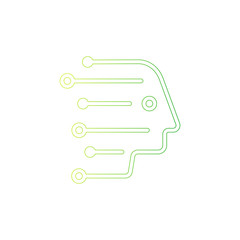 Obraz premium Head Tech logo, Robotic Technology Logotype template designs vector illustration.