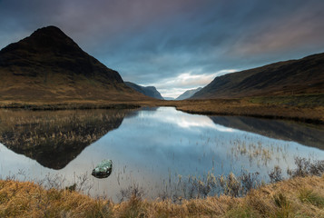 Mountain reflections in water, Ballachulish