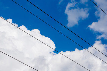 High voltage post. High voltage tower sky background. Electricity is the major energy of the world.