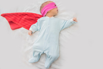 the baby kid boy superhero costume flying