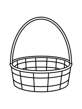 osterkorb korb k&ouml;rbchen geschenke geflochten clipart cool design leer logo ostern