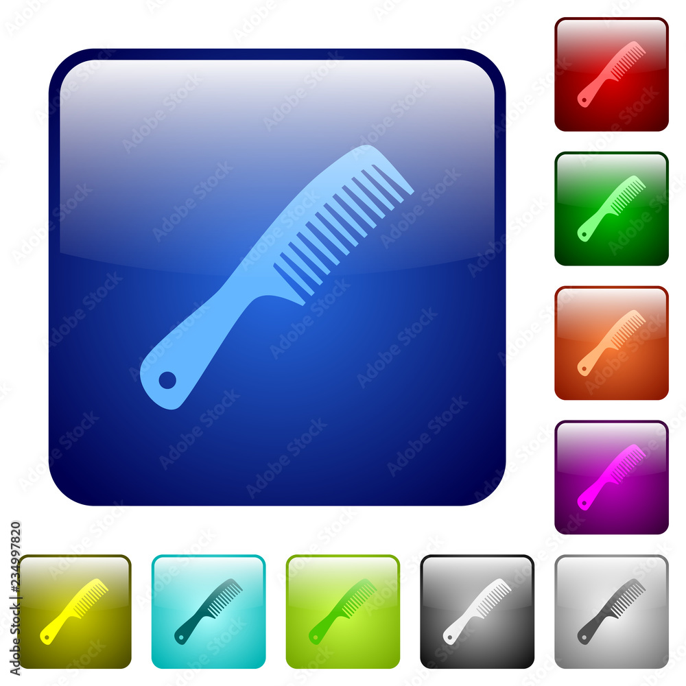 Poster comb with handle color square buttons