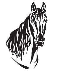 Decorative portrait of horse vector illustration 2