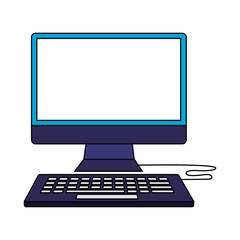 computer keyboard on white background