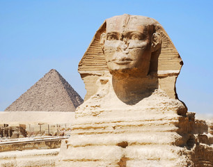 sphinx and pyramid