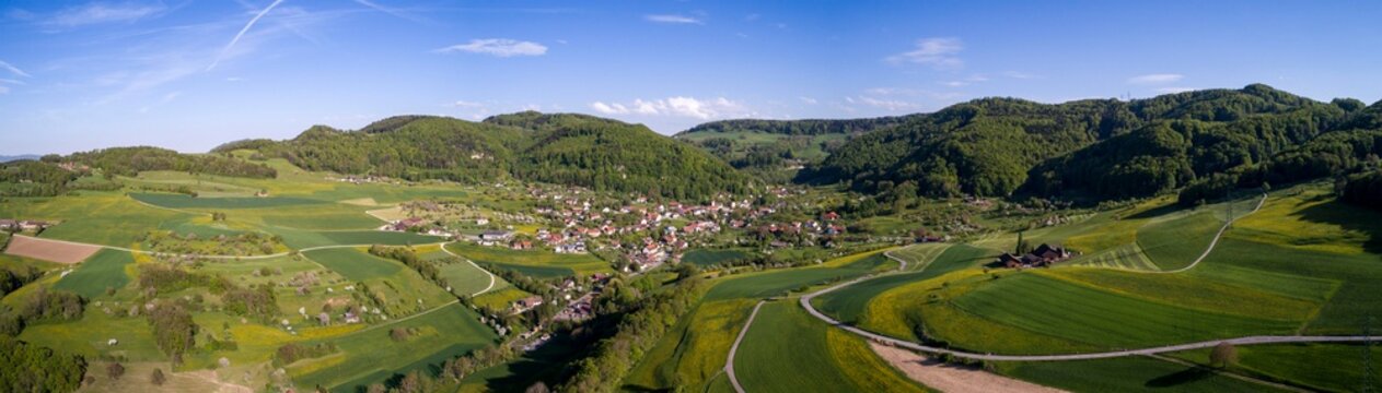 Panorama Swiss Jura, Kienberg, Solothurn, Switzerland, Europe