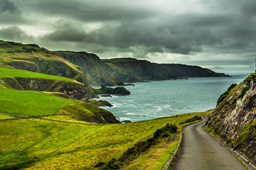 Obraz premium Spectacular Atlantic Coast And Cliffs At St. Abbs Head in Scotland