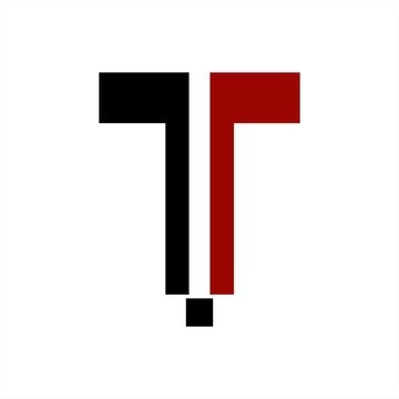 T, jT, jTr, jTj initials letter company logo