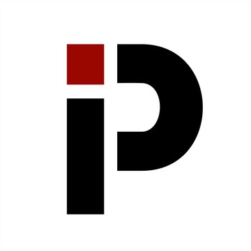 iP, iC initials letter company logo