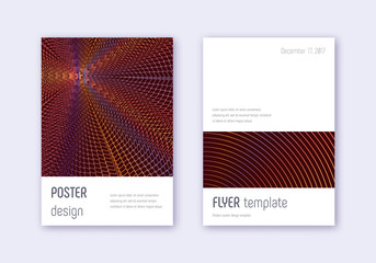 Minimalistic cover design template set. Orange abs