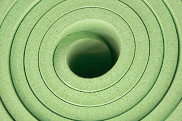 Yoga mat rolled up