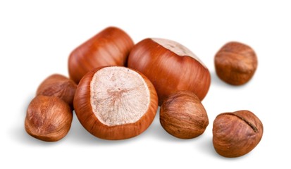 Nuts collection on a white background