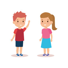 Boy and girl cartoon