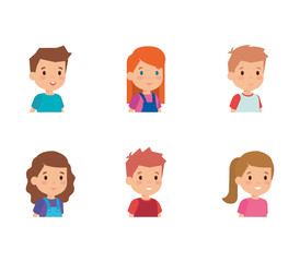 Boys and girls cartoon