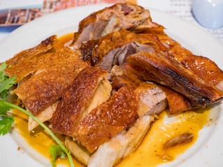 Close up shot of grill pork