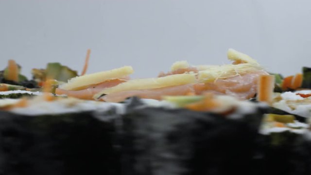 Suchi Board Spinning Ultra Close Up Shot