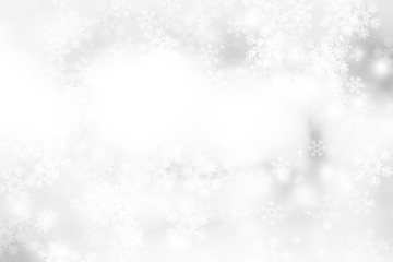 white blur abstract background. bokeh christmas blurred beautiful shiny Christmas lights. Snow background.