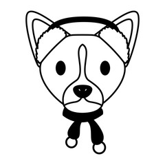 dog merry christmas card