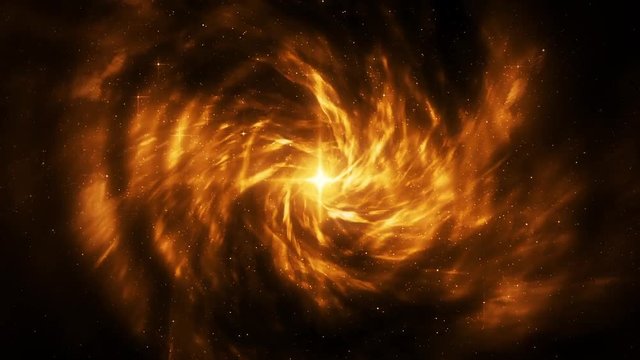 Gold Space Vortex with Starfield Loopable Motion Background