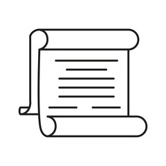 parchment paper isolated icon