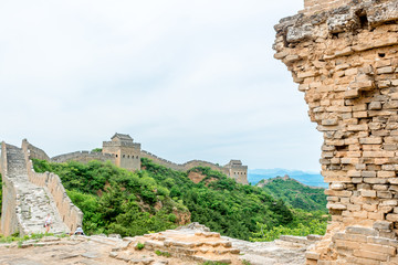 A View of The Great Wall of China as it Bends its way through the Jinshanling Mountains