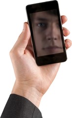 Person holding a cell phone
