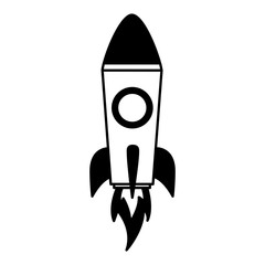 rocket innovation on white background