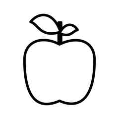 fresh apple fruit isolated icon