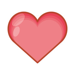 healthy heart isolated icon