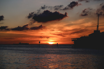 Fototapeta na wymiar Curaçao Sunset