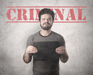 Caught gangster with criminal background.
