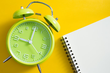 Alarm Clock With Blank Notepad